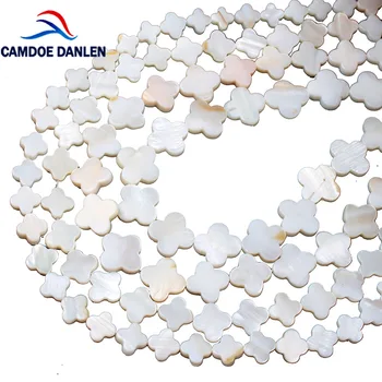 100% Naturale Shell Margele Alb Mama De Perla Shell Forma de Trifoi Margele Pentru Diy Brățară Colier Bijuterii de Luare 6 8 10 12 14 mm