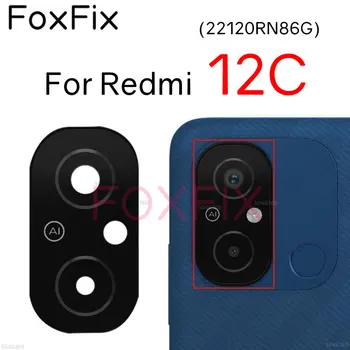 Pentru Xiaomi Redmi 12C din Spate aparat de Fotografiat Lentilă de Sticlă Înlocuirea Capacului Cu Adeziv Autocolant 22120RN86G 22120RN86I 22126RN91Y