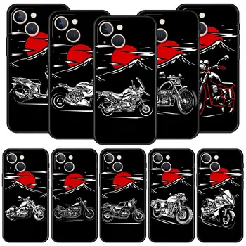 Moto Bike Motocicleta Telefon Caz Pentru iPhone Apple 14 13 Pro Max 12 11 Mini 7 8 Plus XR XS X SE 2020 de Acoperire Coajă Negru Coque Funda