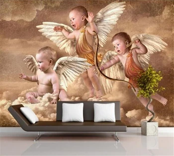 beibehang Personalizate 3D tapet mural fericit înger mic dormitor pentru copii fundal decorare perete pictura papel de parede