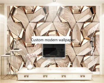 beibehang Personalizate noua, moderna trei-dimensional abstract geometric de metal de aur model de fotografie living papier peint tapet