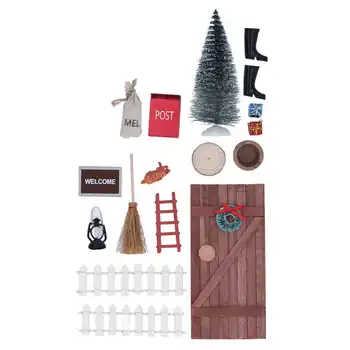 Crăciun Zână Ușa Kit Drăguț de Crăciun în Miniatură Păpuși Ușa de Lungă Durată Rezistența de Pasionat de DIY pentru Școală