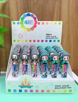36 Pixuri/cutie Anime Demon Slayer Kimetsu Nu Yaiba Multicolor Patru Culori Pix Școală de Aprovizionare de Birou Papetărie Cadou