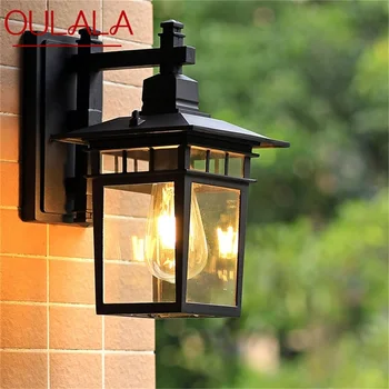 DEBBY în aer liber Lampa de Perete cu LED Clasic Retro Negru Lumina Sconces Impermeabil Decorative pentru Casa Culoar