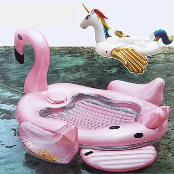 Gonflabil gigant Unicorn Flamingo Piscinei Insula cu Barca 5 persoane Imens Float Lounge Pluta Piscină de Vară pentru Petrecerea de Jucării de Apă