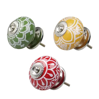 1buc Epocă Ceramice Dulap Usa Cabinetului Sertare Rotunde Trageți Mânerul Dulap Dulap Mobilier Butoane de Cabinet