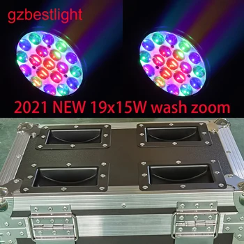 Noi 2021 Ochi-19 RGBW Zoom led moving head wash pro washlight 4in1 rgbw 19x15w rgbw se spală zoom în mișcare cap de spălare lumina