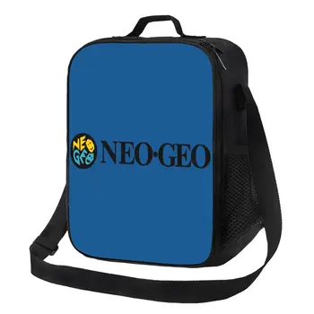 Neo Geo Logo-ul Izolate masa de Prânz Geanta Tote pentru Femei Neogeo Arcade Resuable Termică Cooler Alimentare Cutie de Prânz Școală