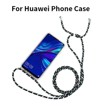 Curea Lanț de Cablu Caz pentru Huawei Honor 20 10 9 Lite 8X 9X 10i V20 30 Colier din Șnur Coque Pentru P Inteligente Z Y5 Y6 Y7 Y9 Prim-2019