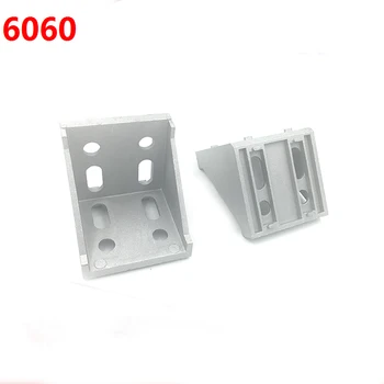 6PCS/LOT de tip L 6060-European standard UE de colț din aluminiu unghi Drept conectarea bucată de 90 de grade paranteze colț singur paranteze