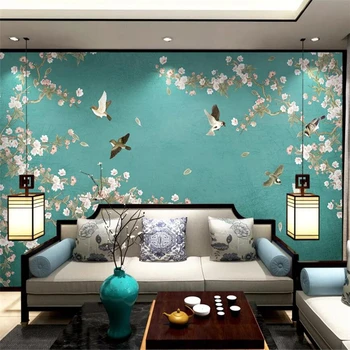 beibehang Personalizate 3d tapet mural begonia nou Chinezesc pictat de mână stiloul și flori de TELEVIZIUNE de fundal de hârtie de perete pictura decorativa
