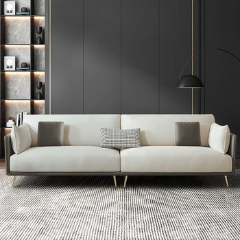 Living mic apartament tesatura minimalist modern, tehnologia de pânză de lumină canapea de lux