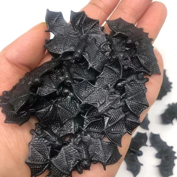 40pcs Plastic Negru Luminos Fals Bat Decor de Halloween Casa Bantuita de Groază elemente de Recuzită, Accesorii DIY Jucarii Copii Favoruri de Partid