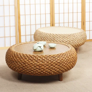 cele mai recente stil fereastra de masă tatami ceai de masă balcon ceai de masă masă mică podea camera de zi ceai masă rotundă masă kang