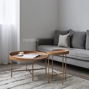 Nordic Lux Nordic Masă Rotundă De Cafea Moderne Ins Mobilier Living Mic Apartament Masă De Ceai Mic Balcon De Agrement, Mese De
