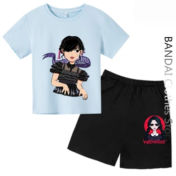Miercuri Addams Copii T-Shirt Urăsc Oamenii De Imprimare De Desene Animate Haine Copil Fată Băiat De Moda Tricou Femei Top Casual Amuzant