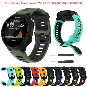 Watchband Pentru Garmin Forerunner 735XT Silicon Bratara Smartwatch Banda Pentru Precursor 735 220 230 235 620 630 Bratara Curea