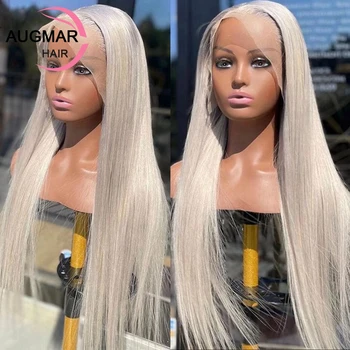 13x4 Ash Blonde Direct Dantelă Față Peruci Pentru Femei Păr Uman Pre Smuls Glueless Transparent 360 Dantela Frontal Peruci Par Uman
