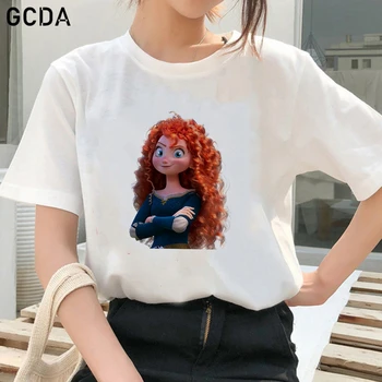 Vara Alb Printesa Merida Curajos 3D Imprimate Tricou Femei Casual Tricou Maneca Scurta Fete Amuzante Tricouri Topuri