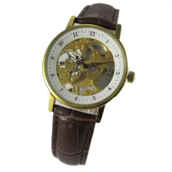 Original stoc ceas mecanic gol circulație pe deplin transparente bărbați mechanical ceas Moda Ceas autentic