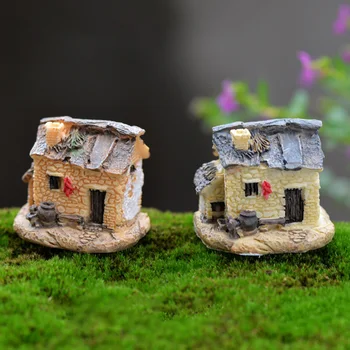 Vintage Romantic Marea Egee Cabane Cuvânt Micro Peisaj Decorativ Rășină Acasă Ornamente Case Mici Figurine Miniaturi-Cadou