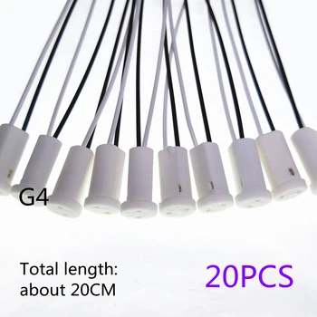 20buc G4 titularul lampă cermics G4 bază de ceramică G4 faianță bază G4 bază G4 ceramica si portelan lampa de bază 20CM