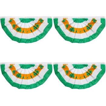 Flag Irlanda,St. Patrick Day Cutat Fan Banner Patriotic Bunting Jumătate De Decor Interior Exterior Cadou Fierbinte De Vânzare