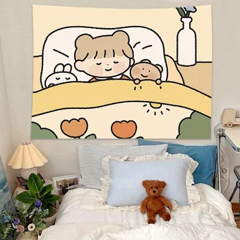 Desene animate Drăguț Animație Tapiserie Copii Decorare Dormitor Decor Acasă Estetice Living Fondul Cameră Decor Tapiz