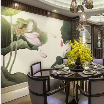 wellyu Personalizat mari 3d tapet HD mână-pictat noul stil Chinezesc murală lotus murală tapet de fundal