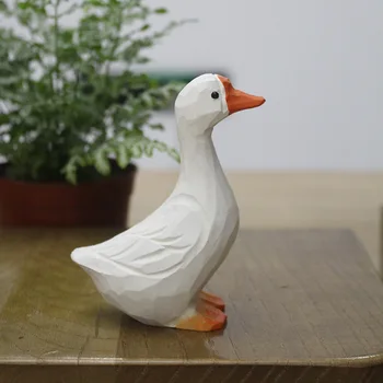 Camera De Zi Simulat Artizanat, Sculptură Animal Log Decor De Birou Din Lemn Decor Pinguin Ornament Accesorii Pentru Casa