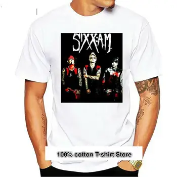 Ropa de hombre Sixx A. M. SUNT Band-Camiseta con imagen fotográfica para ninas, camisa negra oficial, alin chicas