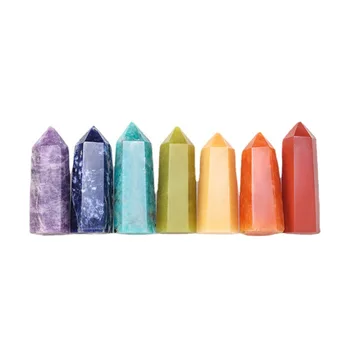 Naturale Cristal Agat De Prismă Hexagonală Decoratiuni Spiritul Pendul Yoga Meditație De Vindecare Demagnetizare Cutie Colorat Piatră Meserii