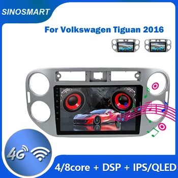 Sinosmart pentru Volkswagen Tiguan 2016 Mașină de Navigare GPS Radio 2din 2.5 D IPS/QLED Ecran de 8 Core,DSP