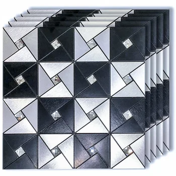 3pcs Mozaic Compozit din Aluminiu de Perete Panou Auto-adeziv Autocolant Perete Țiglă Autocolante, Decal rezistent la apa Rezistent la Căldură Autocolante