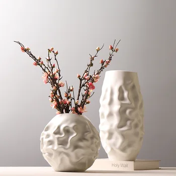 Vaza Ceramica Creative Cucui Textura Neregulată Aranjament De Flori Artizanat, Ornamente De Flori Vaza Decor Acasă Vaze, Ghivece