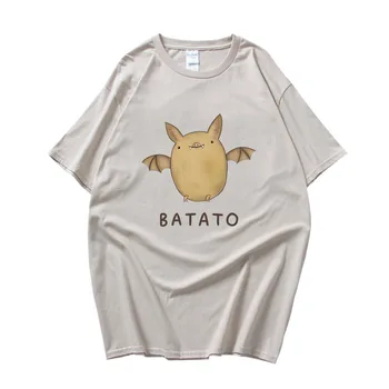 Cartofi Batato Bat Tricouri Femei/bărbați Kawaii/cute de Legume Tricouri din Bumbac 100% de Inalta Calitate T-shirt Desene animate Estetice Raspandita