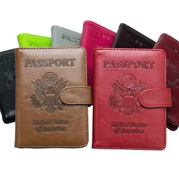 Personalizate Pașaport Acoperi statele UNITE ale americii PU Suportul de Bilete de Caz de Protecție Multi Card Magnetic de Călătorie Portofel de Certificare