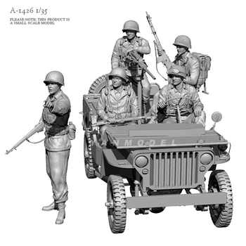 1/35 Rășină Soldat model kituri figura incolor și auto-asamblate (5 oameni , nu auto)O-1426