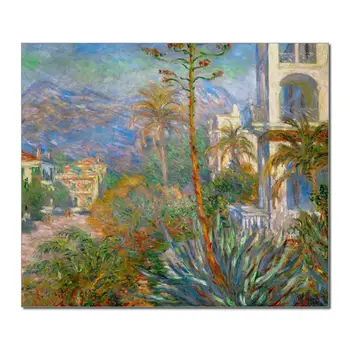 Satul avec montagne et Agave de Claude Monet arta picturi in ulei pe Panza reproducerea mână-pictat