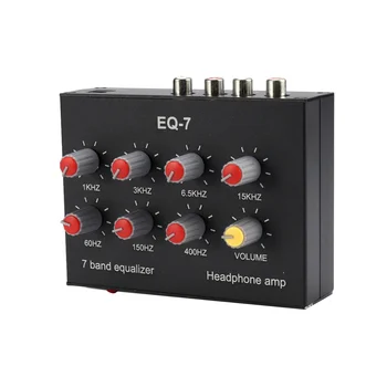 EQ-7 Car Audio Amplificator pentru Căști 7-Band EQ Egalizator pe 2 Canale de Sunet Digital Equalizer