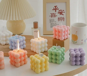 Cubul lui Rubik 3D lumânare Lumânare de aromaterapie Metru cub de lumânare mucegai lumanari decor acasă cadoul pentru Ziua de naștere lumânare