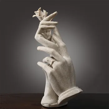 Nordic Simplu Mână În Mână A Crescut Figurine Creative Moderne Statuie Acasă Decorare Nunta Aniversare Cadouri Suveniruri