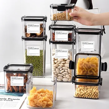 1buc de Depozitare a Cerealelor în Containere Sigilate Inel Sticle de Bucătărie Cutie de Depozitare Borcane Transparente de Depozitare pentru Bucatarie Alimente Cutie de Depozitare