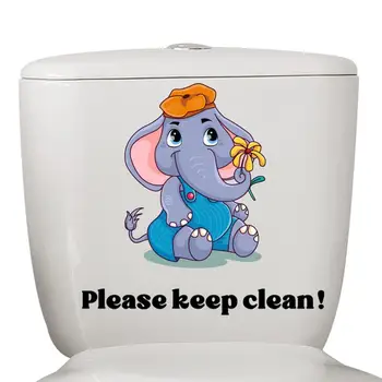 Elefant Autocolante De Perete Amovibil Amuzant Toaletă Memento Autocolante Toaletă Autocolant Toaletă Semn Pentru Baie Placi Ceramice