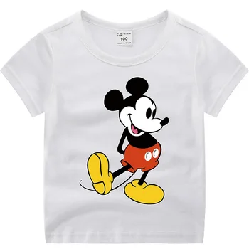 Mickey baieti t shirt copii de Desene animate alb tricou fille haine garcon Mâneci Scurte topuri Copii Moda bumbac t-shirt