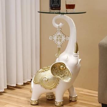 Etaj Elefant Masa din Colț Canapea lângă TV Cabinetul Două Părți Decor Mobilier Ornamente