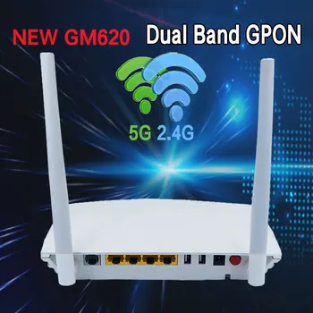 Nou original Gpon onu ont GM620 dual band1GE+3FE WLAN+2.4 g&5g WIFI EPON ONT versiunea în limba engleză F673av9 Optical network terminal