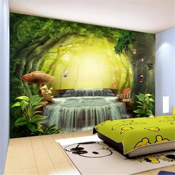 Beibehang papel de parede Personalizate 3D tapet perete solid pictură frumoasă pădure fantezie fundal TV gazete de perete decor acasă