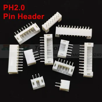 50pcs/lot PH2.0-2 - 12P PH2.0 2 mm PIN header conector 2.0 mm 2 - 12 pin ace transport gratuit