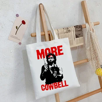 Mai mult Cowbell geantă de cumpărături panza bolsas de tela sac de iută bumbac geantă de mână bolsa sac bolsas reutilizables tesatura apuca